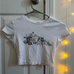 Garage White Crop Top